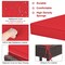 Costway 3PCS Patio Rattan Wicker Bar Table Stools Dining Set Cushioned Chairs Garden Red